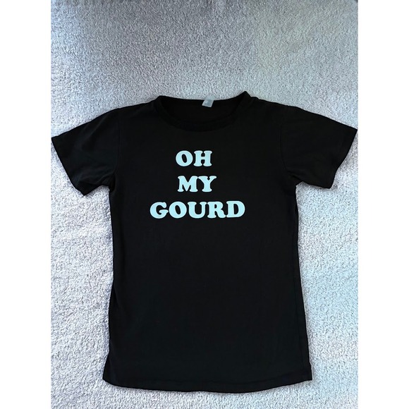 Unbranded Tops - Oh My Gourd Graphic Tee Black Short Sleeve Halloween Fall Pumpkin T-Shirt XS
